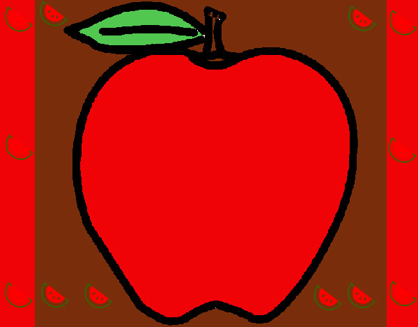 Dibujo manzana pintado por armiche