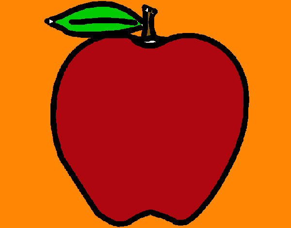 Dibujo manzana pintado por LAETITIA
