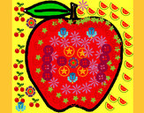 Dibujo manzana pintado por mariluci85
