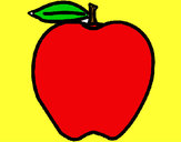 Dibujo manzana pintado por silvitica