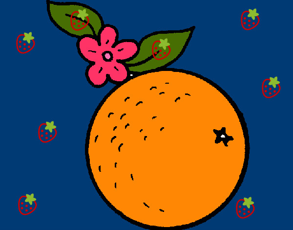 Dibujo naranja pintado por Catya 