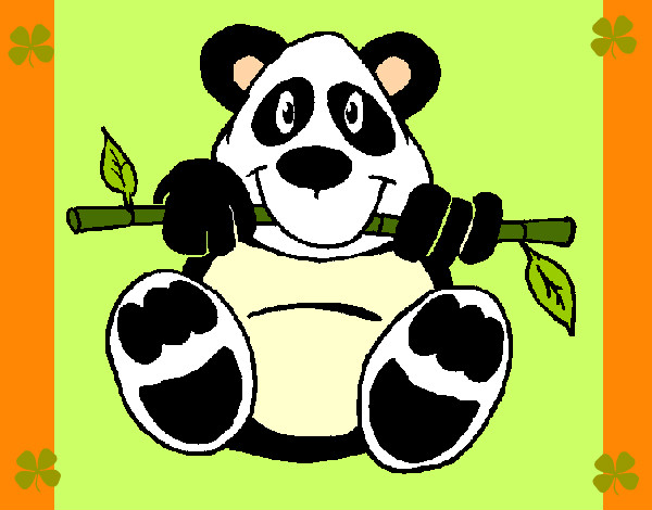Dibujo Oso panda pintado por noeliacay