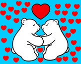 Dibujo Osos polares enamorados pintado por abruma27