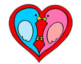 Dibujo Pajaritos enamorados pintado por jimmyclash