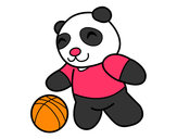 Dibujo Panda con pelota pintado por FERGI