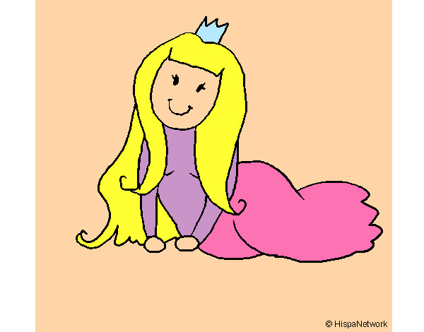Dibujo Princesa contenta pintado por juancha3