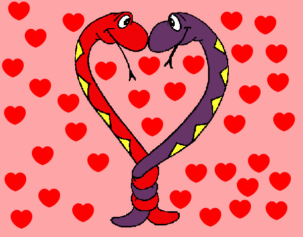 Dibujo Serpientes enamoradas pintado por Ghabhi