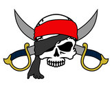 Dibujo Símbolo pirata pintado por criistyna