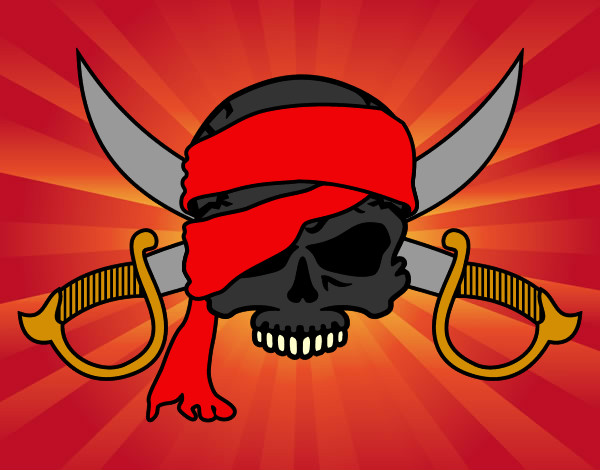 Dibujo Símbolo pirata pintado por kalrck