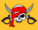 Dibujo Símbolo pirata pintado por nickpascua