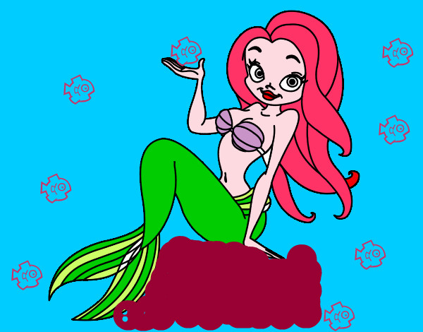 Dibujo Sirena sexy pintado por  tuchi