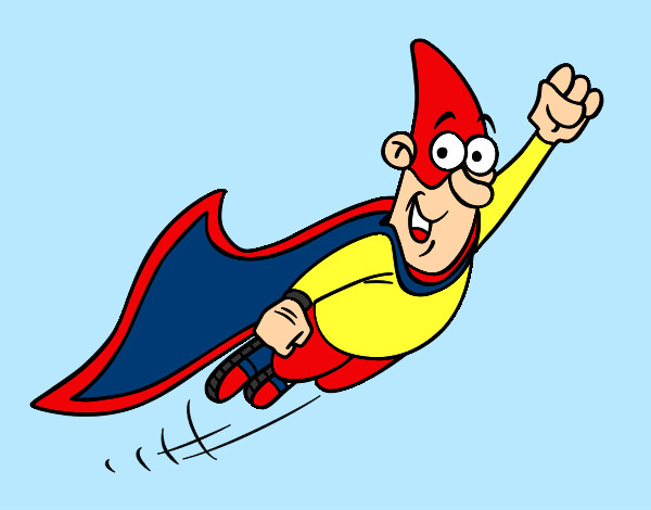 Dibujo Súper héroe volando pintado por gabriel444