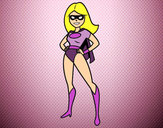 Dibujo Superheroina pintado por valero2992