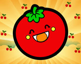 Dibujo Tomate sonriente pintado por pachipachi