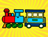 Dibujo Tren alegre pintado por aelita
