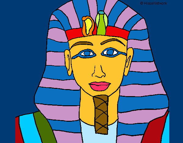 Dibujo Tutankamon pintado por queyla