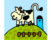 Dibujo Vaca feliz pintado por lamorales