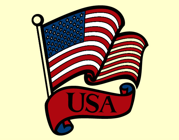 Dibujo Bandera de los Estados Unidos pintado por jodeideidj
