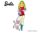 Dibujo Barbie con sus mascotas pintado por valichis