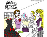 Dibujo Barbie en una tienda de ropa pintado por Tamara_589