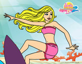 Dibujo Barbie surfeando pintado por bellakitha