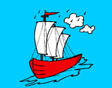 Dibujo Barco velero pintado por lamorales