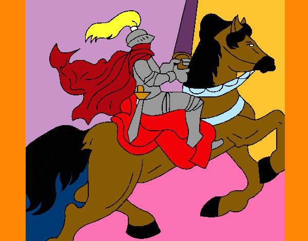 Dibujo Caballero a caballo 2 pintado por KARLOSDAN
