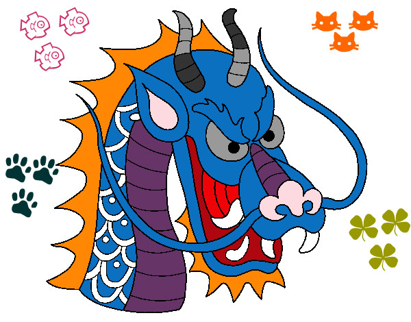 Dibujo Cabeza de dragón 1 pintado por jonasdiaz