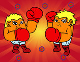 Dibujo Combate de boxeo pintado por iyan