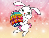 Dibujo Conejo con huevo de pascua pintado por pazbelen09