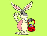 Dibujo Conejo con una cesta pintado por lamorales