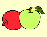 Dibujo Dos manzanas pintado por Agoos13