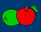 Dibujo Dos manzanas pintado por Israel00