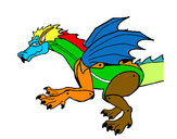 Dibujo Dragón feroz pintado por tonny