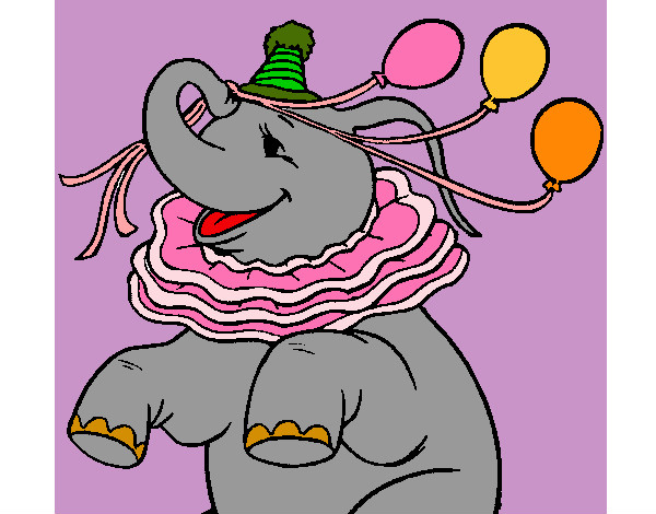 elefante con 3 globos
