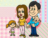 Dibujo Familia feliz pintado por Saruky825