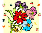 Dibujo Flores pintado por best