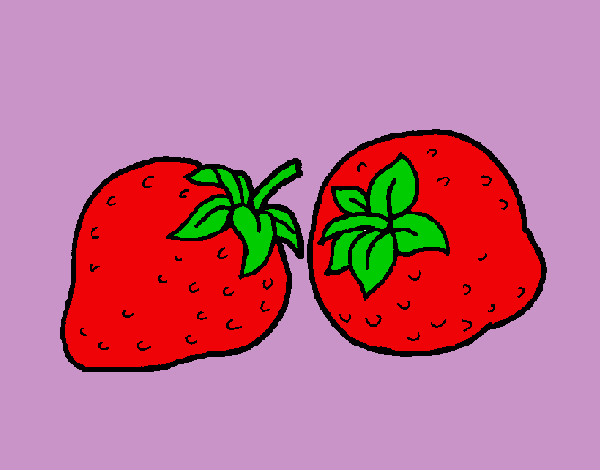 Dibujo fresas pintado por nnalinda