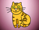 Dibujo Gato simpático pintado por Jeska