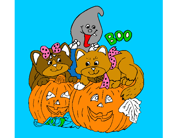 Dibujo Halloween pintado por joaquicopa