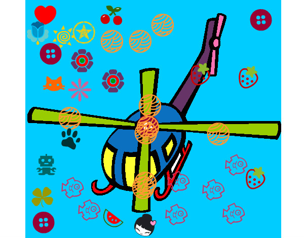 Dibujo Helicóptero V pintado por valeruchi