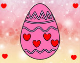Dibujo Huevo con corazones pintado por dalleri