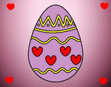 Dibujo Huevo con corazones pintado por Fabox