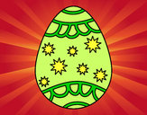 Dibujo Huevo con estrellas pintado por iyan