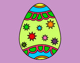 Dibujo Huevo con estrellas pintado por lamorales