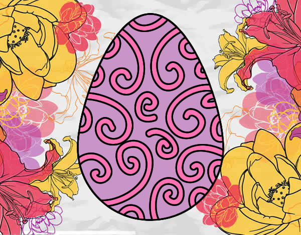 Dibujo Huevo decorado pintado por pazbelen09