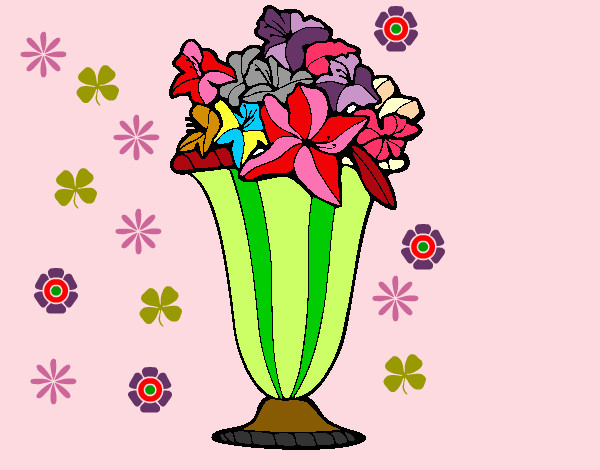 jarrón de flores coloridas online@
