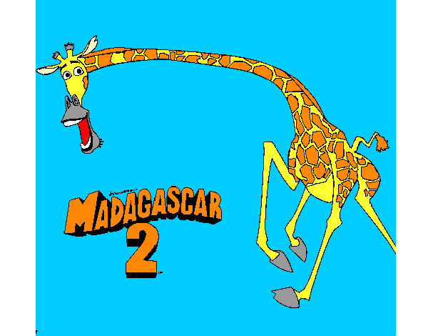 Dibujo Madagascar 2 Melman 2 pintado por astroboy