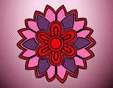 Dibujo Mándala con forma de flor weiss pintado por Marina7 