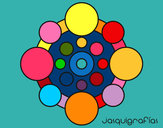 Dibujo Mandala con redondas pintado por Thaylin